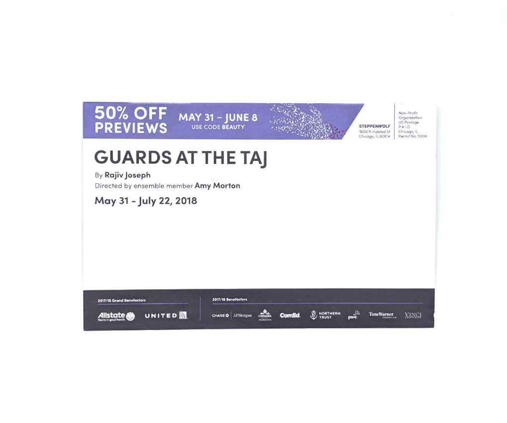 Guards at the Taj Direct Mailer (Mailing Panel)